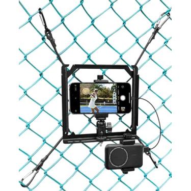 Imagem de Suporte para cerca de telefone, kit de montagem BEMOVE Gamechanger para iPhone, telefones, Mevo Start e outras câmeras de ação, para gravação de beisebol, futebol, rúgbi, softbol, hóquei e jogos de