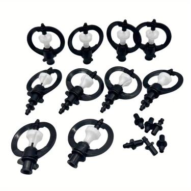 Imagem de Pacote com 10 microcabeças de irrigação por gotejamento, spray de água para gramado de jardim, sistema de irrigação, irrigador de plantas, irrigador de jardim (WP5-12)