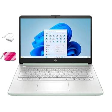 Imagem de HP Laptop Student, processador Intel N150 (até 3,6 GHz), 16 G RAM, 256 GB Storange (128 GB UFS+128 GB MSD), tela LED de 14 polegadas, 1 ano de escritório 365, Windows 11 Home, verde salgueiro, com