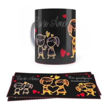 Imagem de Caneca Ceramica Personalizada eu te amo em qualquer momento dia do namorado novo