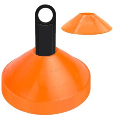 Imagem de ZVFOTN Pacote com 10 cones de treinamento de futebol com suporte e bolsa de transporte, treinador de rebote de futebol