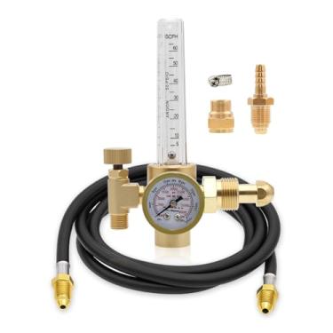 Imagem de WeldingStop Medidor de fluxo de gás MIG TIG Argon/CO2 Solda de solda com mangueira de gás de 2 m