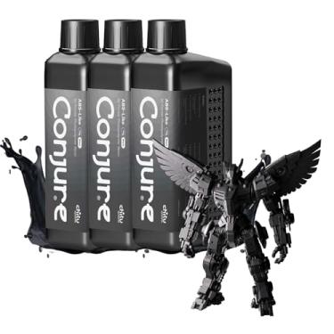 Imagem de Chitu Systems Plástico tipo ABS, impressora 3D, resina de conjure cura rápida alta precisão não quebradiça, preta 3 * 1000 g