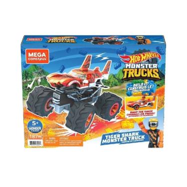 Imagem de Hot Wheels Monster Trucks Mega Construx Tiger Shark Gvm26