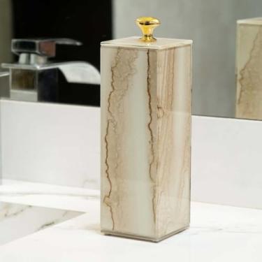 Imagem de Porta ESCOVA DE DENTE de vidro- EFEITO MÁRMORE (Nude Mesclado)