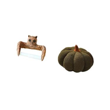 Imagem de Fenteer Suporte de Papel Higiênico de Abóbora com Desenho de, Organizador de Toalhas de Pelúcia, Dispensador de Rolo Decorativo, Almofada para Decoraçã