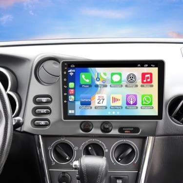 Imagem de Rádio automotivo de 4 + 64 GB para Toyota Matrix 2003-2004 e Pontiac Vibe 2003-2008 com Carplay sem fio e Android Auto, 22.9 cm IPS estéreo automotivo com controle de voz, Bluetooth 5.2, GPS, WiFi, FM