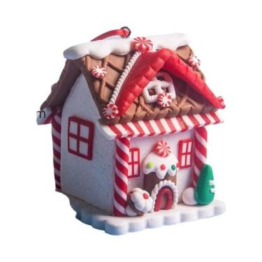 Imagem de Conjunto de Enfeites de Árvore de Natal para Casa de Gengibre - Decora
