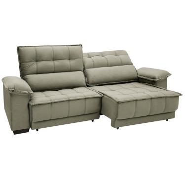 Imagem de Sofá Reclinável E Retrátil 2,54 M Linoforte Terraza Capuccino