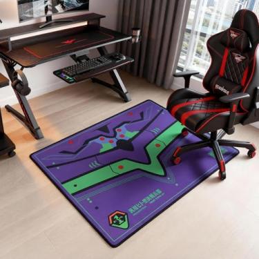 Imagem de Tapete antiderrapante para cadeira de chão 99 cm × 119 cm para Evangelion Unit-01 Design inspirado em mecanismos