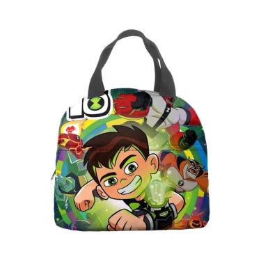 Imagem de Lancheira Bens 10 Boys Anime, tecido Oxford reutilizável à prova de vazamentos