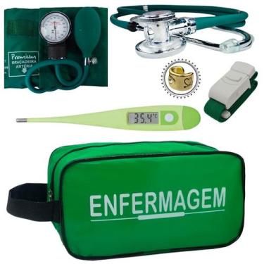 Imagem de Kit Enfermagem Estágio Com Aparelho de Pressão Estetoscópio Rappaport 