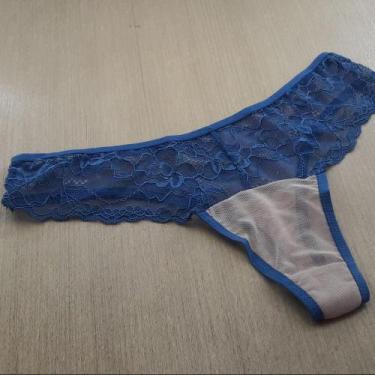 Imagem de Calcinha Letícia Cor:Azul AtalaiaTamanho:GG - Kit Mania Lingerie, Azul