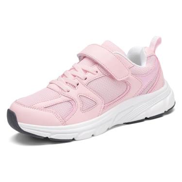 Imagem de SANTIRO Tênis de corrida infantil leve antiderrapante para meninos e meninas, rosa, 17