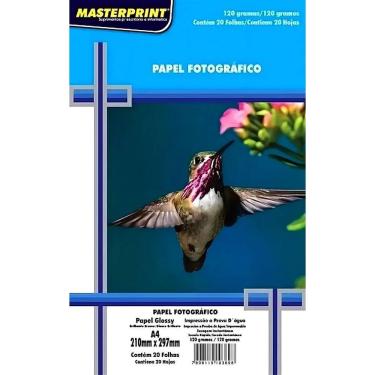 Imagem de 2X 60 Folhas Papel Foto Glossy 120G Brilho Prova D`Água A4