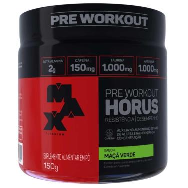 Imagem de Pré Treino Horus Max Titanium 150g Maça Verde 2g Beta Alanina-Unissex