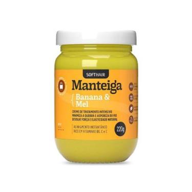 Imagem de Soft Hair Banana E Mel Manteiga Creme Para Cabelo Anti Frizz