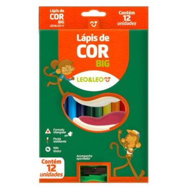 Imagem de Lápis de Cor Big 12 Cores - Leo&ampLeo - LEOLEO