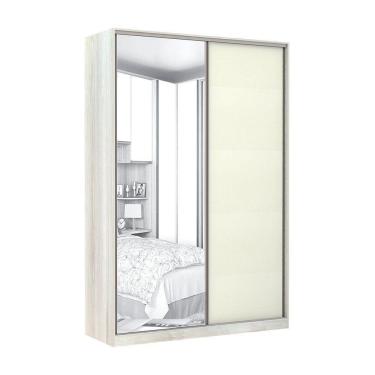 Imagem de Guarda-roupa 2 Portas De Correr 160Cm Crema Com Kashmir