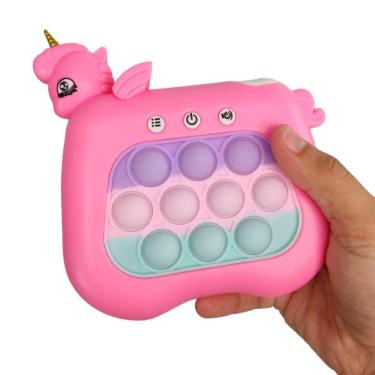 Imagem de Pop It Mini Game Interativo Unicornio Luz Som 4 Modos Jogo Relaxante Anti Estresse Portatil Criança Toys