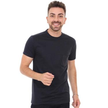 Imagem de Camiseta Reserva Masculina Pocket Seja Emocionante Azul Marinho-Masculino