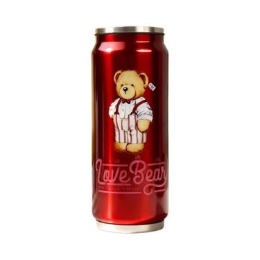 Imagem de Copo Térmico Isolado De Dupla Parede Para Lata De Cerveja Com Canudo, 