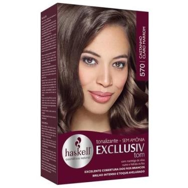Imagem de Tonalizante 570 CASTANHO CLARO MARROM 40G Haskell