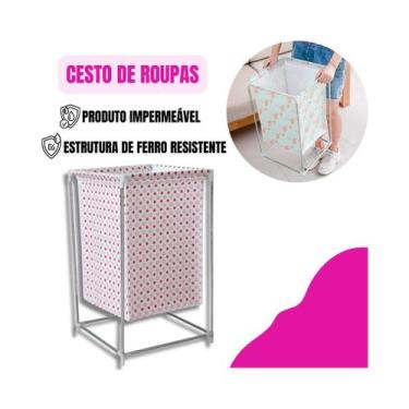 Imagem de Cesto de Roupa Suja Organizador de Brinquedos Multiuso Dobrável Para L