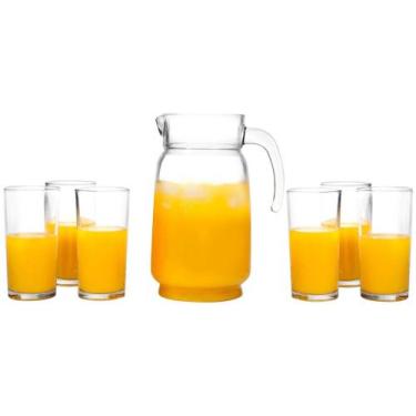 Imagem de Conjunto de Jarra 1,57L e Copos 255ml de Vidro - Ruvolo Athenas 7 Peça
