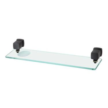 Imagem de Porta Shampoo Vidro com Saboneteira Block Preto/Matte Meber Metais