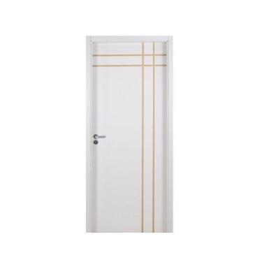 Imagem de Kit Porta de Madeira Decorada 215x74cm com Batente de MDF Ultra 10cm M