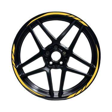 Imagem de Adesivos De Roda De Motocicleta Listrados De 17 Polegadas, 12 Peças, V