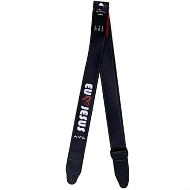 Imagem de Correia Alça Avs Preta Eu Amo Jesus Para Instrumentos Musicais