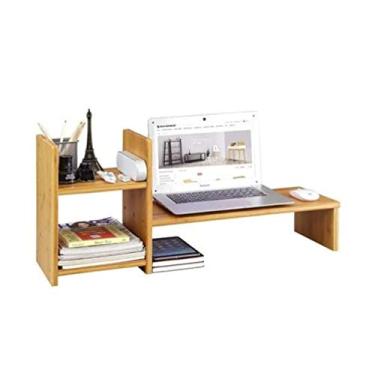 Imagem de Suporte Monitor E Tv Base Apoio Mesinha Em Madeira Maciça