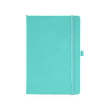 Imagem de Bloco de notas de capa dura 100 folhas, faculdade, mulheres, homens, escola, estudante, professor, bloco de notas, azul lago