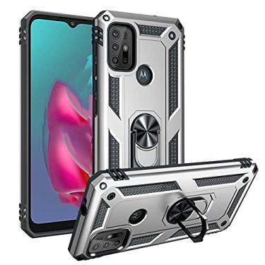 Imagem de YUNCHAO Caixa de telefone Para Motorola Moto G10 / G30 TPU à prova de choque + Case de proteção de PC com suporte rotativo de 360 ​​graus capa para celular