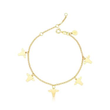 Imagem de Pulseira VL Agro Cabeças de Boi Revestida em Ouro