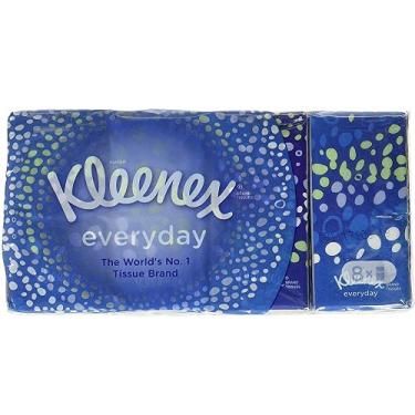Imagem de Kleenex Lenço facial branco (pacote com 72 de 8 lenços cada bolso), total de 648 lenços