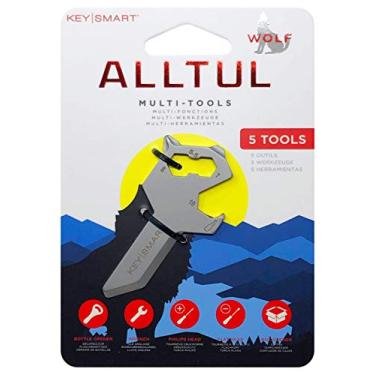 Imagem de Keysmart Alltul multitool lobo - 5-em-1 multitool com abridor de garrafas, chave, cabeça philips, cabeça plana e abridor de caixa