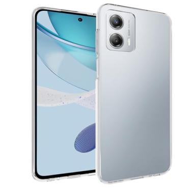 Imagem de CAVEKEAP Capa de telefone transparente para Moto G 5G 2023, fina, fina, de silicone, flexível, à prova de choque, antiarranhões, capa protetora para Motorola G 5G 2023, transparente