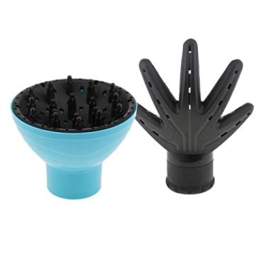 Imagem de Conjunto universal de 2 peças de difusor de secador de cabelo para cabelos cacheados e ondulados | Mantém cachos sem frizz | Serve na maioria dos secadores | Ferramenta de cabeleireiro para penteados