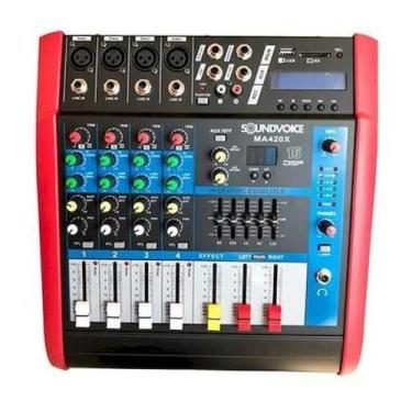 Imagem de Mesa Som Amplificada 4 Canais Ma420x 400W Soundvoice Bivolt