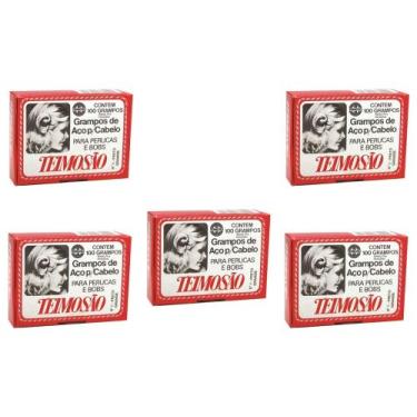 Imagem de Grampo Teimoso N7 Preto Caixa C/ 100un Kit 03 Caixas Grandes Incolor, 