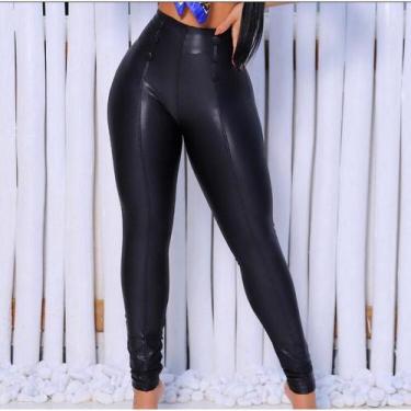 Imagem de Calça Legging Feminina Luxo Montaria Modeladora Cintura Alta com Botão