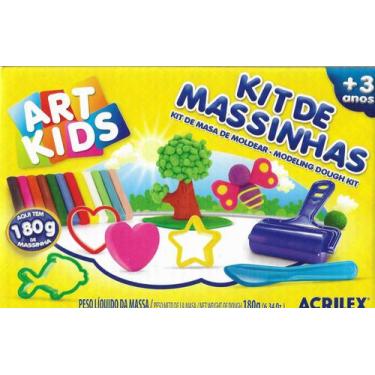 Imagem de Kit de Massinhas Para Modelar 180g Com Moldes e Acessórios - Acrilex
