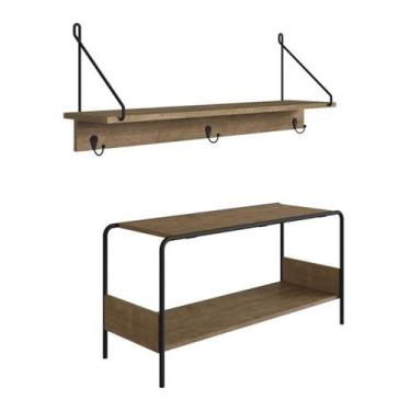 Imagem de Conjunto Hall De Entrada Banco E Prateleira 27896 Linha Tube Vermont P