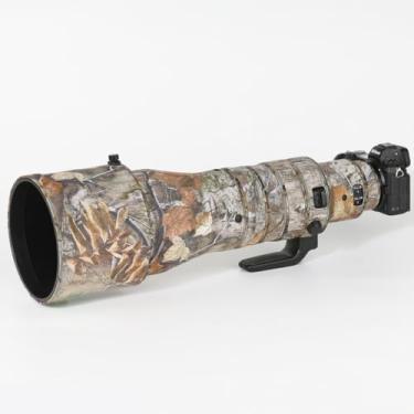 Imagem de CHASING BIRDS Capa protetora de lente impermeável camuflada para Nikon Z 600 mm f/4 TC VR S à prova de chuva (camuflagem floresta, com extensor RF 2X)