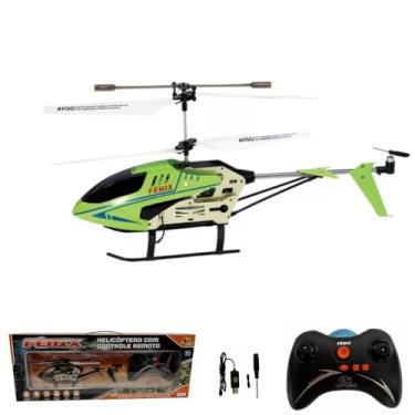 Imagem de Fênix Helicóptero com Controle Remoto, 2 Canais, com Carregador USB (Verde)