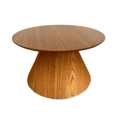 Imagem de Mesa Cone de Centro Redonda 60 cm Base Freijó Tampo Freijó - Personal 