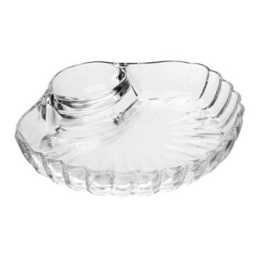 Imagem de Petisqueira 21,5cm X 19,5cm X 3,5cm Com Divisoria Para Molho Shell Vid